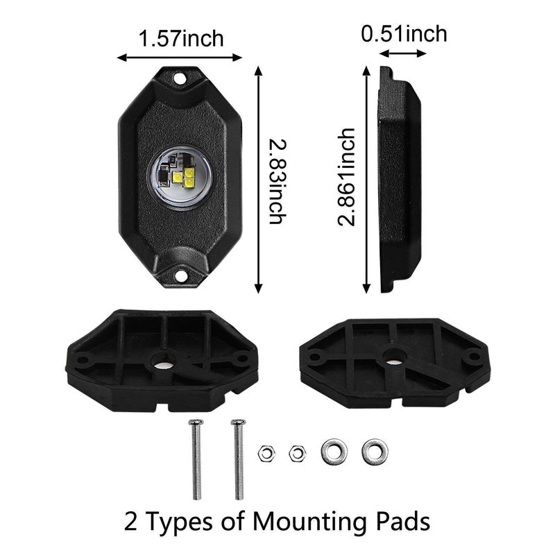 V-Spec 8 pc White Heavy Duty Rock Lights Undercarriage, Bed Light,Exterior Interior,Boat,RZR,pods - Image 4